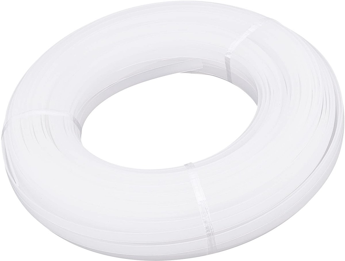By shayne - Polyester naaien - Witte plastic tekening - 55 m - 10 mm breed - Geschikt voor trouwjurken en lingerie - Ideaal voor modeaccessoires
