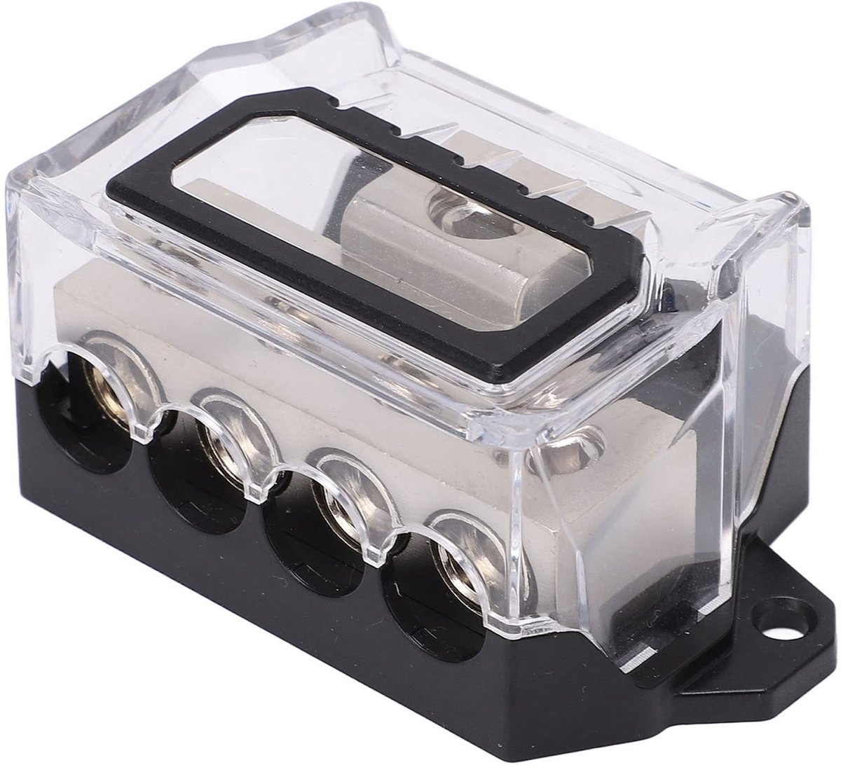 By shayne - Stroomdistributieblok - Audio Splitter - Vernikkelde Zinklegering - Compact - Hoogwaardige Signaaloverdracht - Geschikt voor Auto's en Bo.