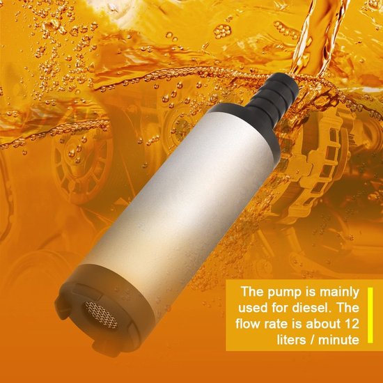Shopcentral - Rvs Waterpomp - Elektrische Diesel Pomp - Submersible Water Pump - 12V - Kerosine Pomp - Voor Agrarisch Gebruik - Staal van Merkloos — afbeelding 4
