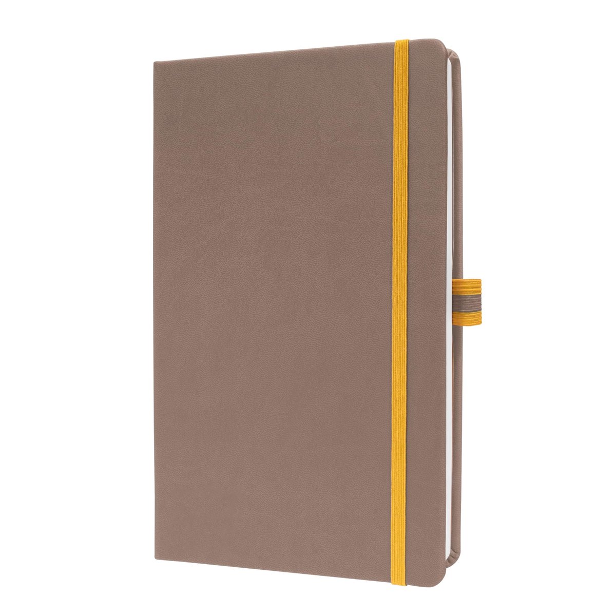 Vlemico - Notitieboek - Linescape - Elegantie en functionaliteit - A5 formaat - Bruin en geel - Perfect voor notities en creativiteit - Gesch...