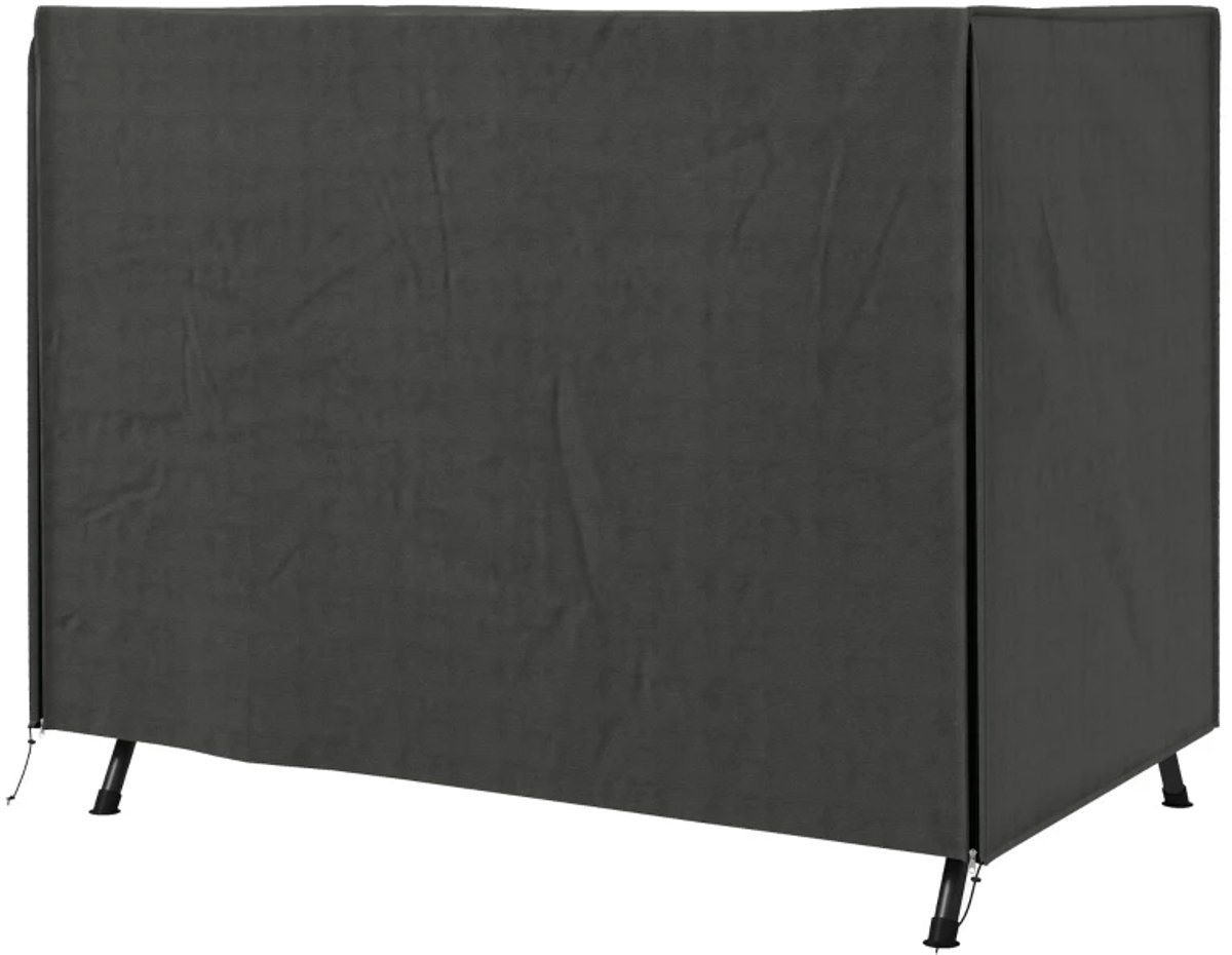 ZYLARO Hollywood Schommelhoes - Beschermhoes voor Tuinschommel - Winterbestendig, Ademend & UV-bestendig- voor Schommelbank, Tuinstoelen - Tuin, Terras, Balkon - 205 x 124 x 164 cm - Donkergrijs