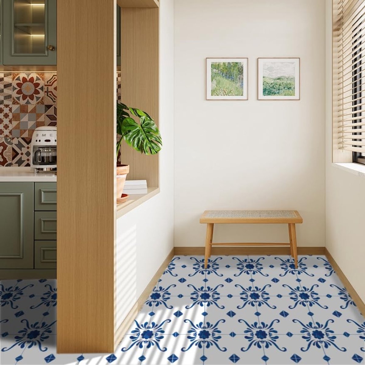 Zeynomax - Zelfklevende Vinyl Tegels - Waterdicht voor Keuken en Badkamer - 24 Pcs - Eenvoudig te installeren - Hoge kwaliteit - Geschikt voor vocht..