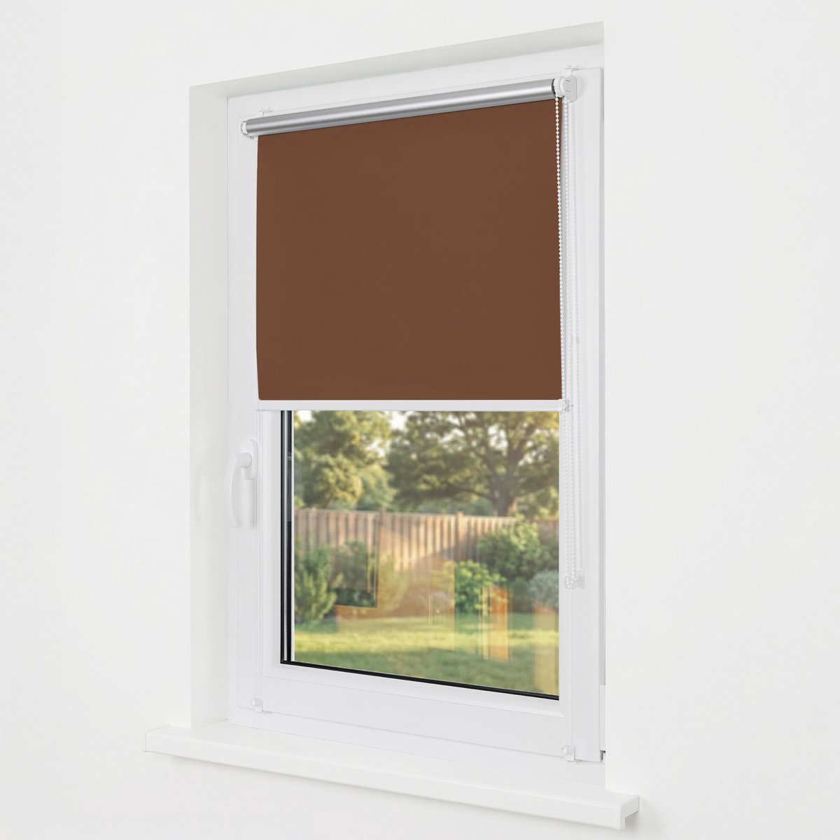 Estika Klemmfix thermo rolgordijn zonder boren 120x220 cm bruin verduisterend