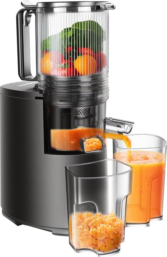 Ericbee - Premium - Slow Juicer - 23 x 14,5 x 43 cm - Koudpers & 130 mm Vulopening - Zwart van Merkloos — afbeelding 2