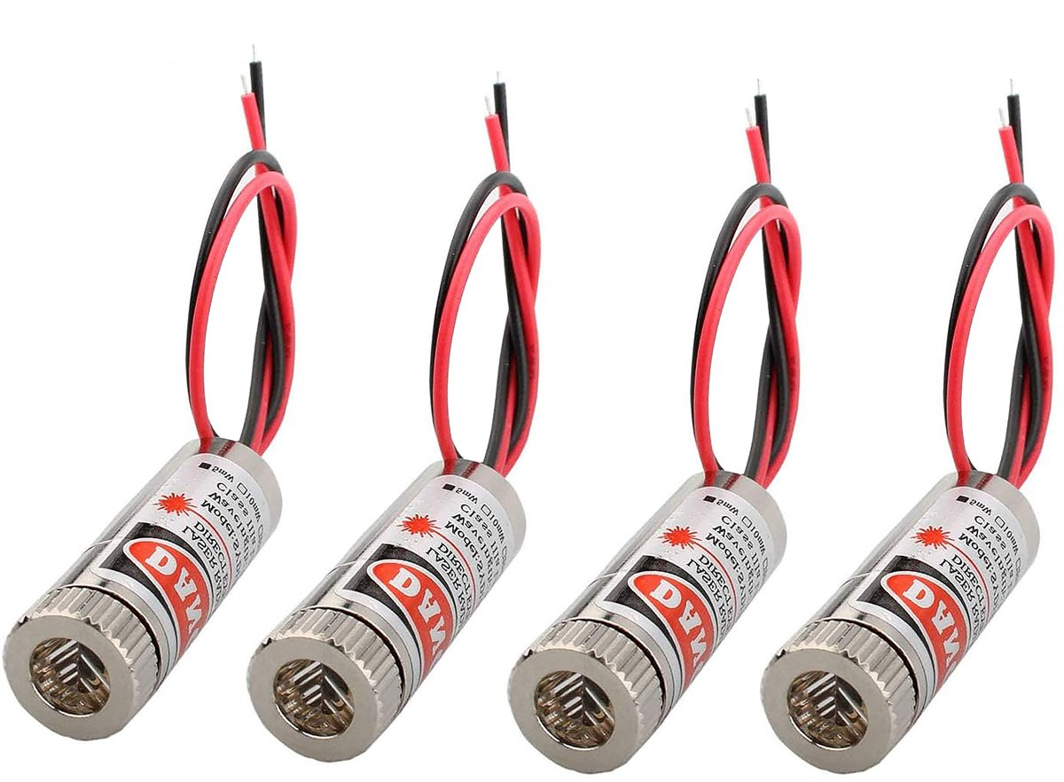 Jhubersproducts - Lasermodule - Kruislaser - Instelbare focus - Rood - Lasertestapparatuur - Voor industriële uitlijning en positionering