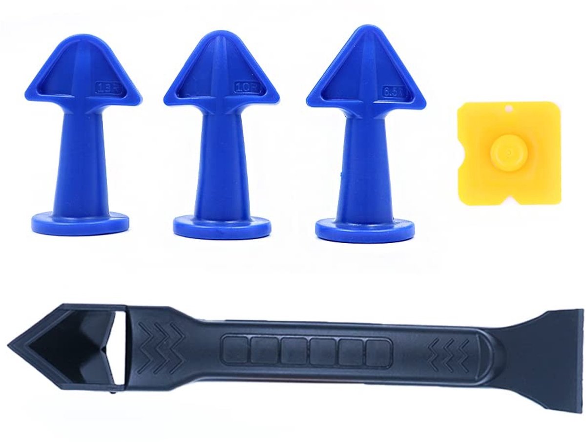 Jhubersproducts - Siliconen Kit en Voegen Tool - 5-in-1 Gereedschap - Perfect voor Keuken en Badkamer - Multifunctioneel - Eenvoudig in Gebruik - Idea