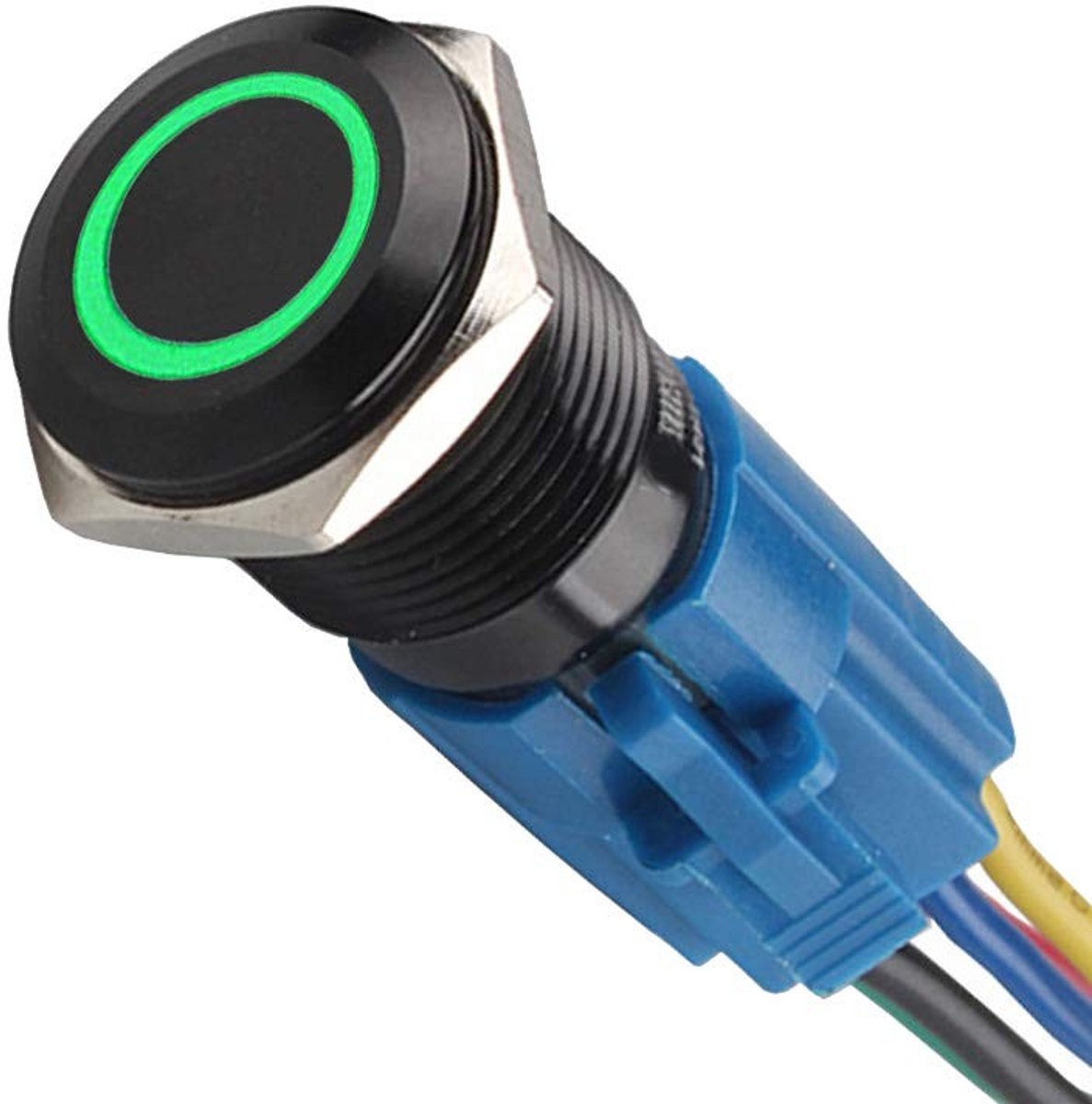 Jhubersproducts - Toggle Switch - Push Button - 16mm 12V 3A - Groen - Rocker Switch - Geschikt voor voertuigen - LED Licht