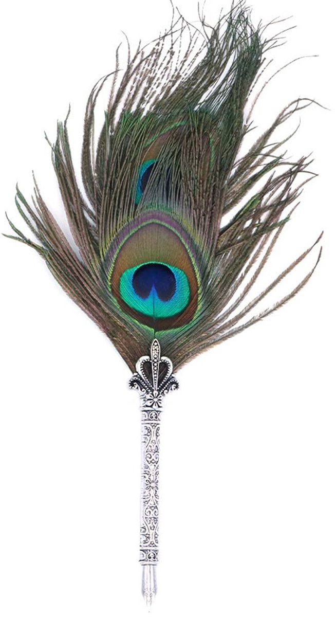 Jhubersproducts - Vintage Veer Pen - Natuurveer Dippen - Antiek Executief Cadeau - Creatieve Kantoorbenodigdheden - Bruiloft - Stijl C