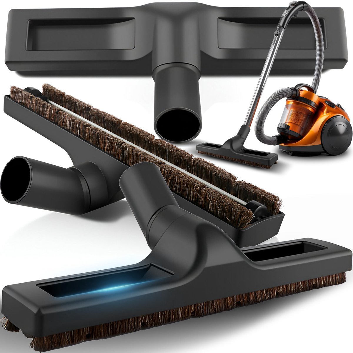 Retoo Hard Floor Nozzle met Natuurlijke Haren - Universele Stofzuigerborstel voor Harde Vloeren