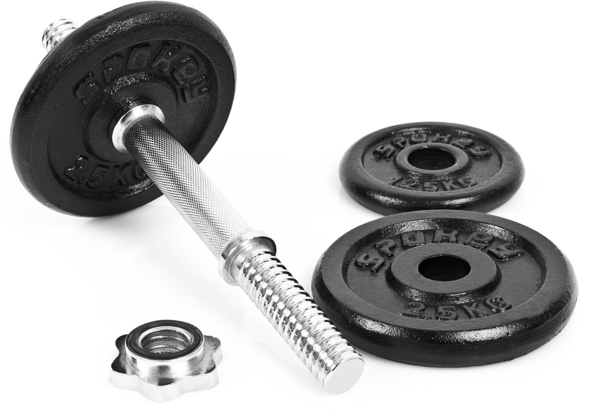 Spokey Egir Halterset - Chroom - 9,5 kg