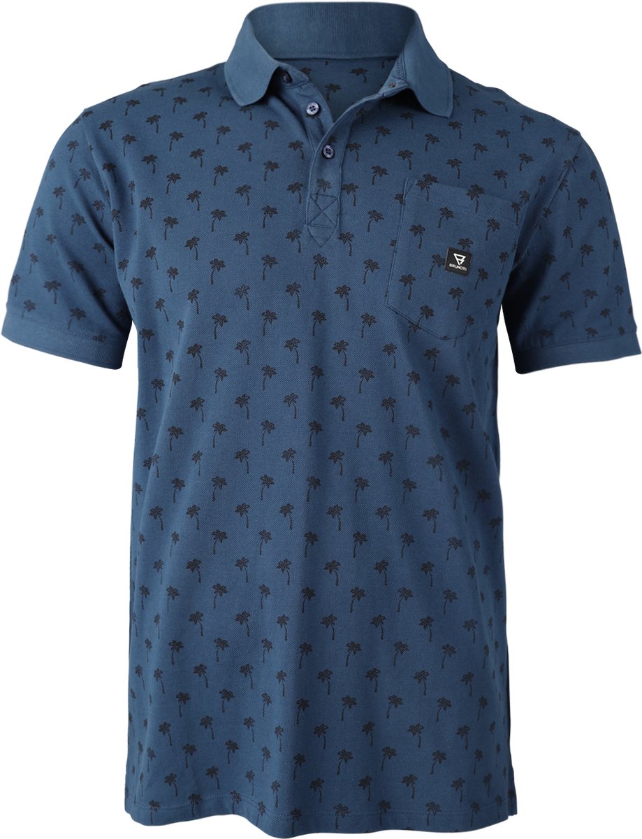 Brunotti Addax-AO Polo Heren Polo met korte mouwen T-shrt voor mannen Night XXL Blauw