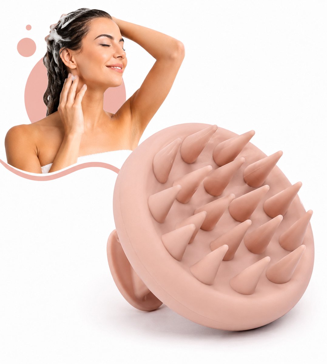Siliconen Douche- & Hoofdhuid Massageborstel – Shampoo Borstel voor Haarverzorging en Relaxatie.