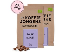 De Koffiejongens - Dark Roast - 100% biologische koffiebonen - 2x375 gram