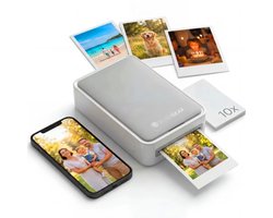 Mobiele Fotoprinter - Mini Printer voor Telefoon - Incl. Fotopapier - Draadloos & Bluetooth - Portable Photo Printer Phone - Pocket Thermal Printer - Kleur - Draagbaar Printer voor Smartphone - Foto Afdrukken - Draadloze Foto Afdrukker - Silvergear