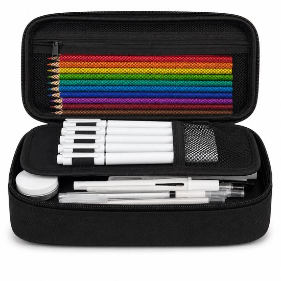 Etui - Pennenzak - Zwart - Pennenetui - Voor school - Grote - Trousse Scolaire - Voor meisjes, jongens en volwassenen - Diydash