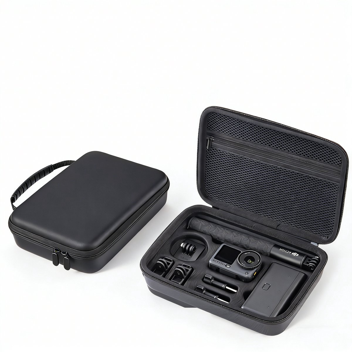 Kraftverdia - Geschikt voor Opbergtas voor Osmo Action 6 – Waterdichte reistas – Harde draagtas compatibel met DJI Osmo Action 6 – Adventure Combo – Outdoor reisaccessoires (Zwart)