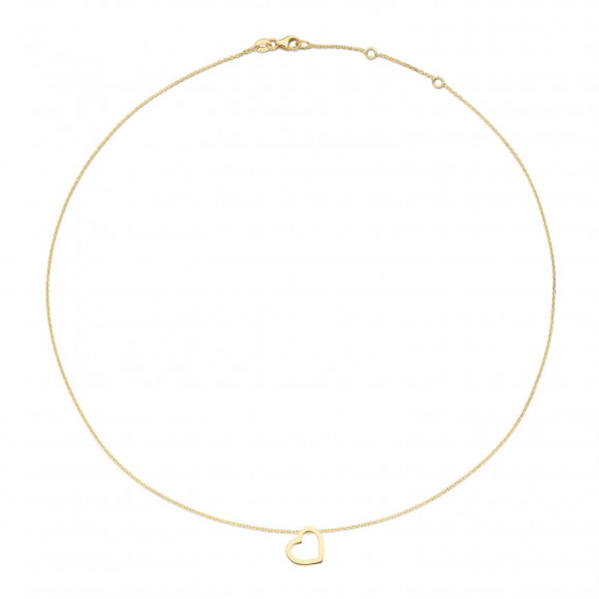 Jackie Swinging Heart Necklace 14 Karaat Goud 40