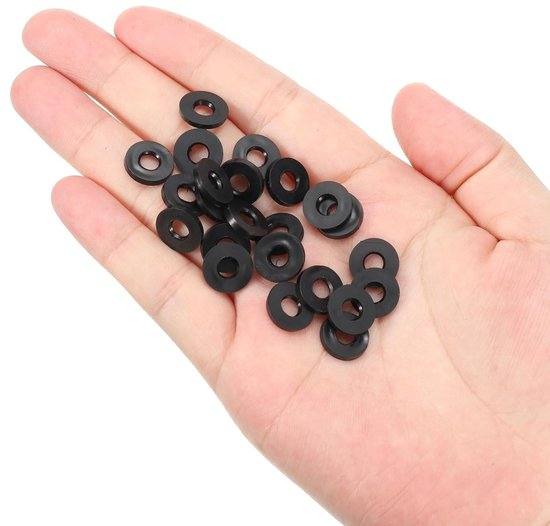 Rubber Flat Washers 5mm ID, 11mm AD, 1.6mm Dikke Sealing Ringen voor Kranen, Slangen en Montagebouten - Verpakking van 10 Stuks — afbeelding 5