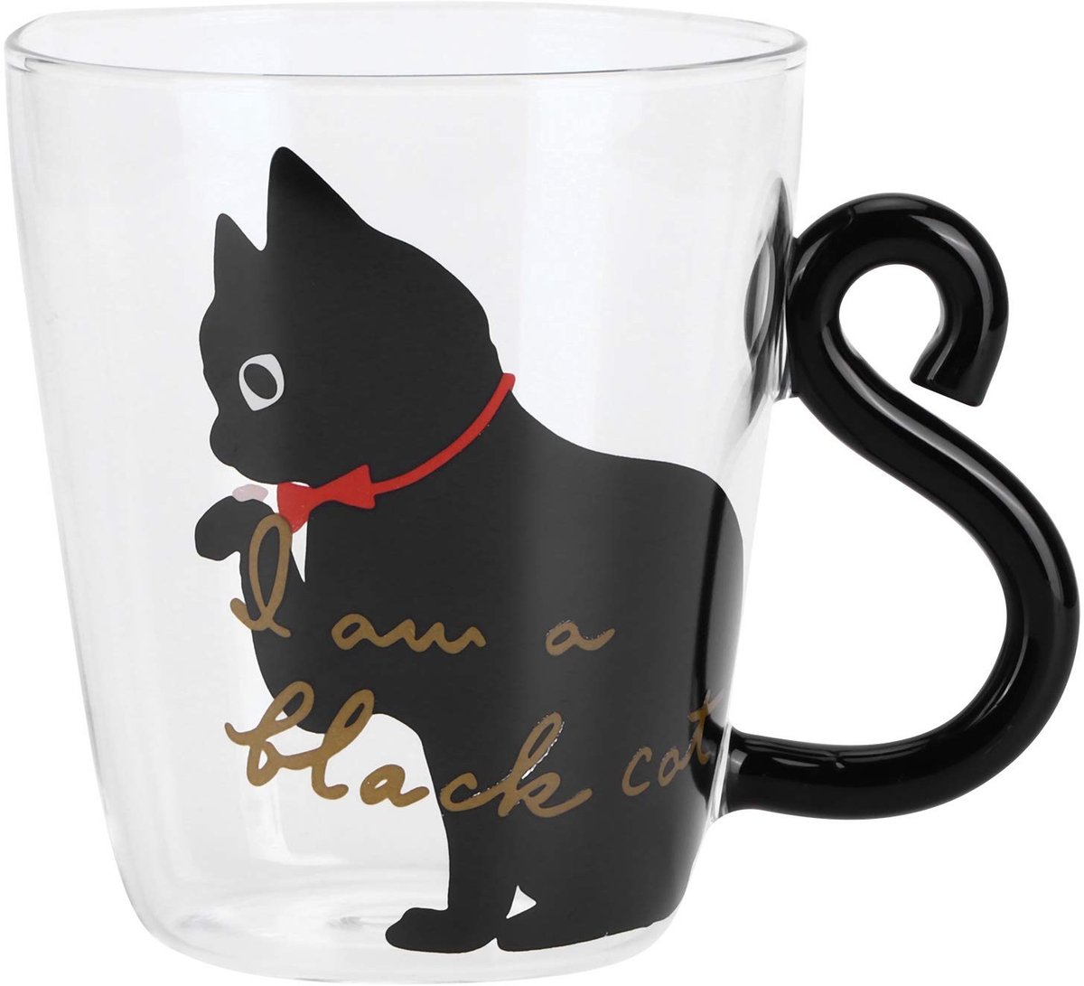 Elzusha - Koffie Thee Mokken - Diervormige Handgemaakte Mokken - Grappige Kat Mok - Zwarte Kat - Nieuwigheid voor Kinderen - Kattenliefhebbers