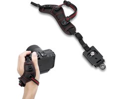 Verstelbare Polsband voor Spiegelloze Camera's - Geschikt voor Canon EOS R50, Nikon COOLPIX en Lumix DMC-FZ100 - Rood, Comfortabel en Duurzaam