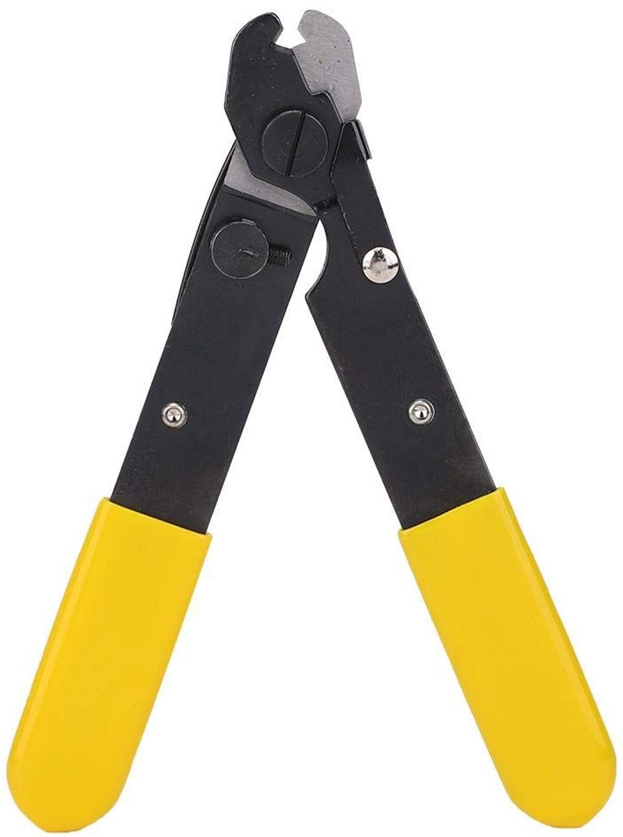 Vlemico - Glasvezelkabel - Striptang - Hoogwaardige kwaliteit - Geel - Handgereedschap - Perfect voor glasvezelprojecten - Ideaal voor professionals