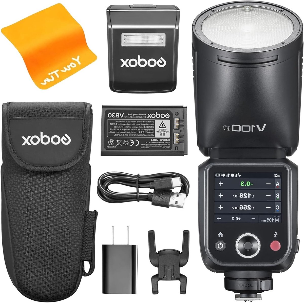Krachtige TTL Camera Flitser met 100Ws Rond Hoofd, OLED Scherm en HSS tot 1/8000s voor Fuji Camera's
