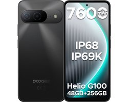 DOOGEE B10 4G - Robuuste smartphone - Robuuste telefoon - 48GB RAM + 256GB ROM (2TB/TF) - 6,63 inch FHD 120Hz - 7600mAh/33W - IP68/IP69K waterdicht - Helio G100 - Android 16 - NFC - Vingerafdruk - Gezichtsherkenning