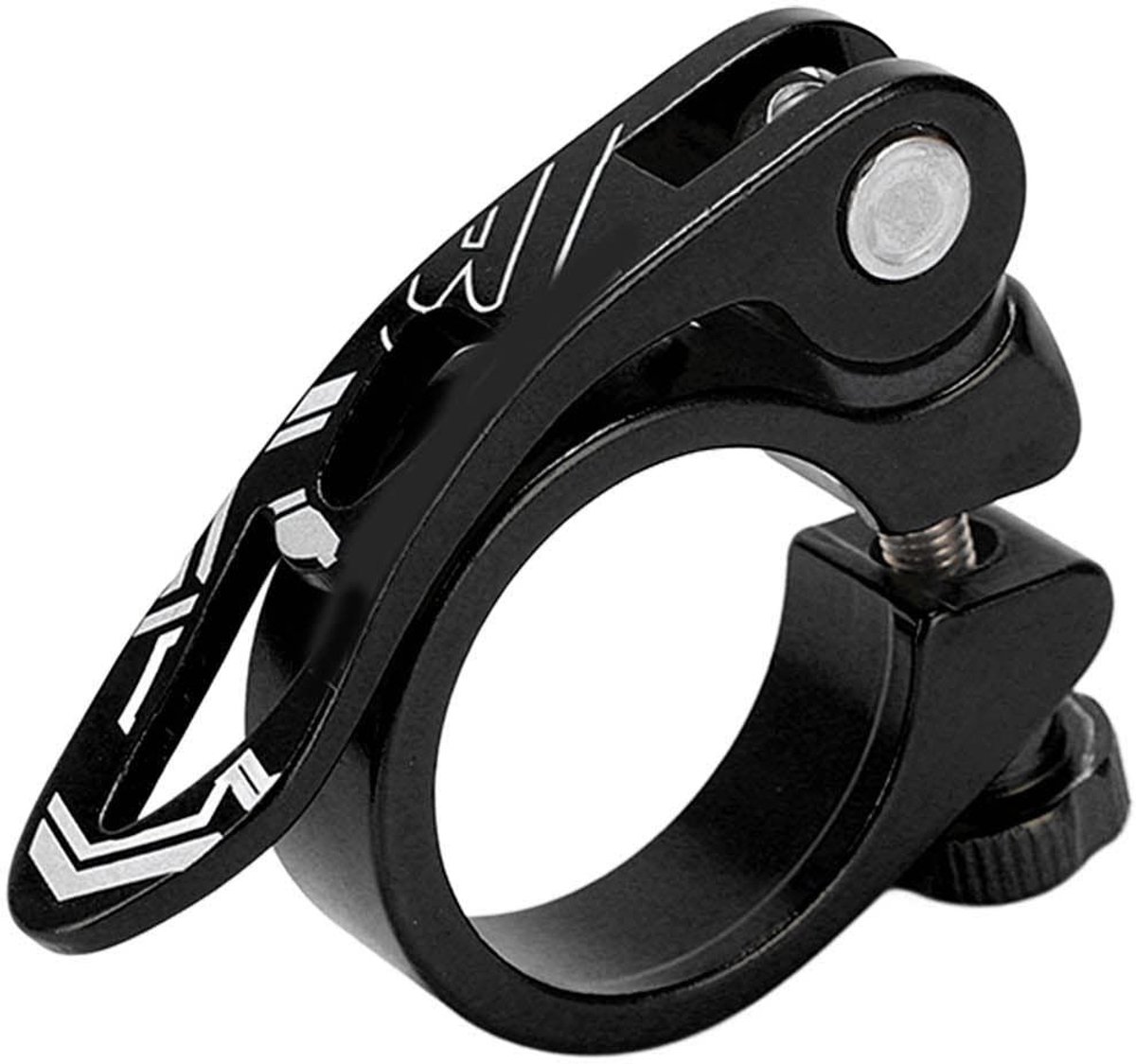 Dailygoods - MTB Fiets Zadelpen Klem - Lichtgewicht Aluminium - Snelle Bevestiging - 34.9mm - Geschikt voor Fietsen - Zwart