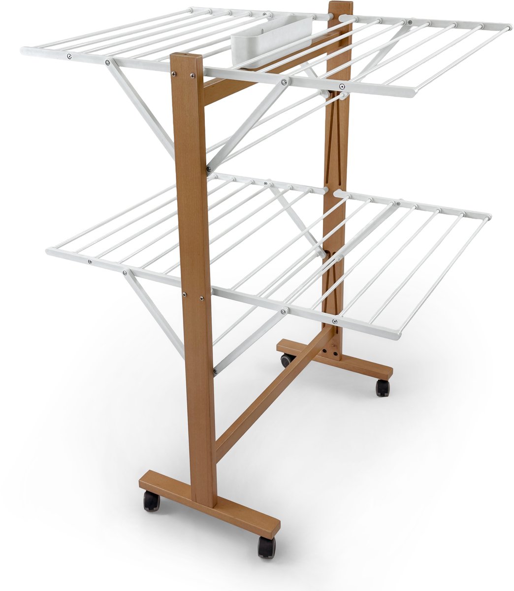 ARIT - Droogrek CIGNO – 20 meter ophangdraad – Massief beuken - Made in Italy - Arredamenti Italia
