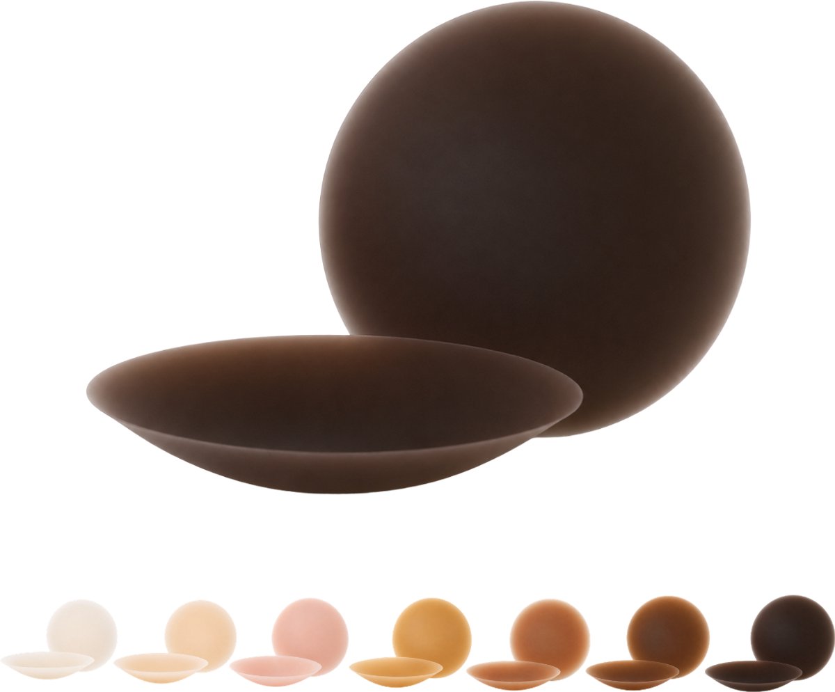 BOOBEES Silicone Nipple Covers - Size M - 10cm - Coffee