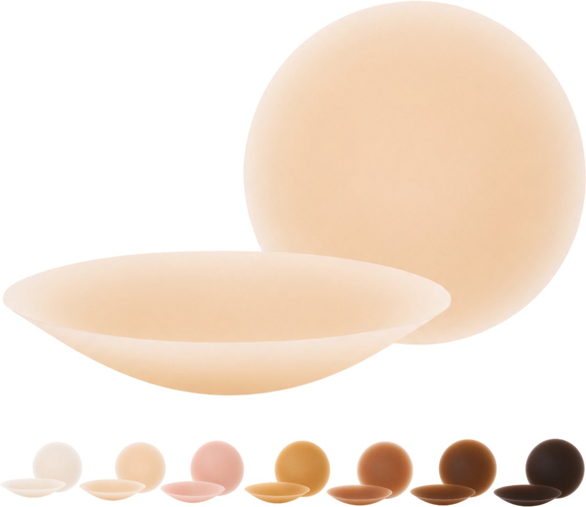 BOOBEES Silicone Nipple Covers - XL - Size 12 cm - Biscuit