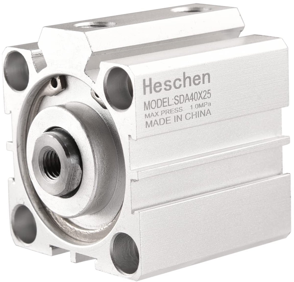 Dailygoods - Pneumatische Aluminium Luchtcilinder - Dubbelwerkend - Compacte Afmetingen - 40mm Slag - 25mm Stroke - Voor Diverse Toepassingen