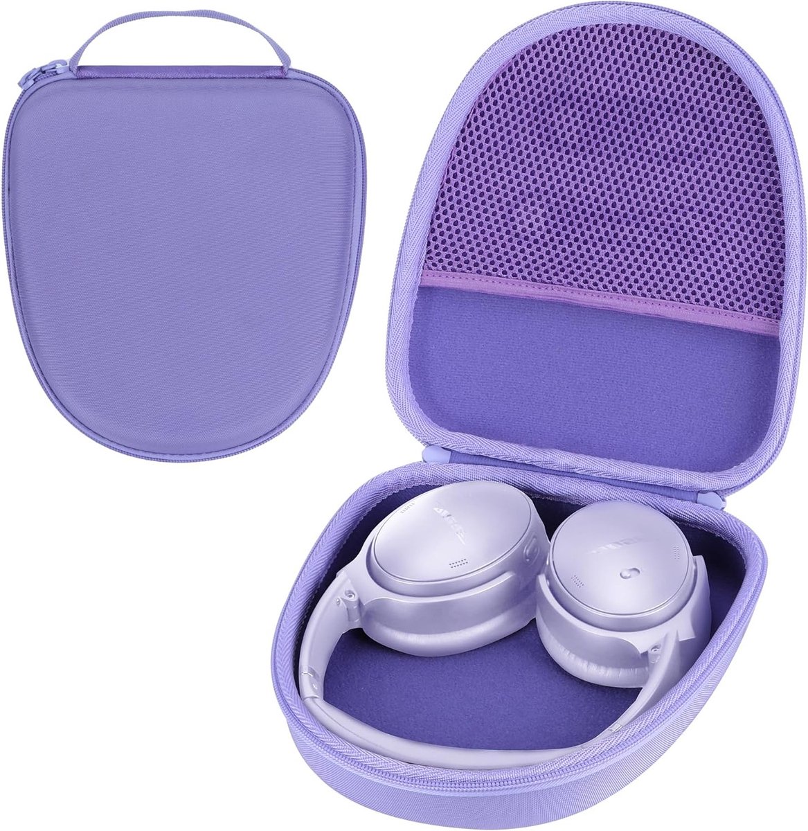 Duurzame Hard Case voor Noise Cancelling Hoofdtelefoons - Bescherming, Reisoplossing en Stijl (Paars)