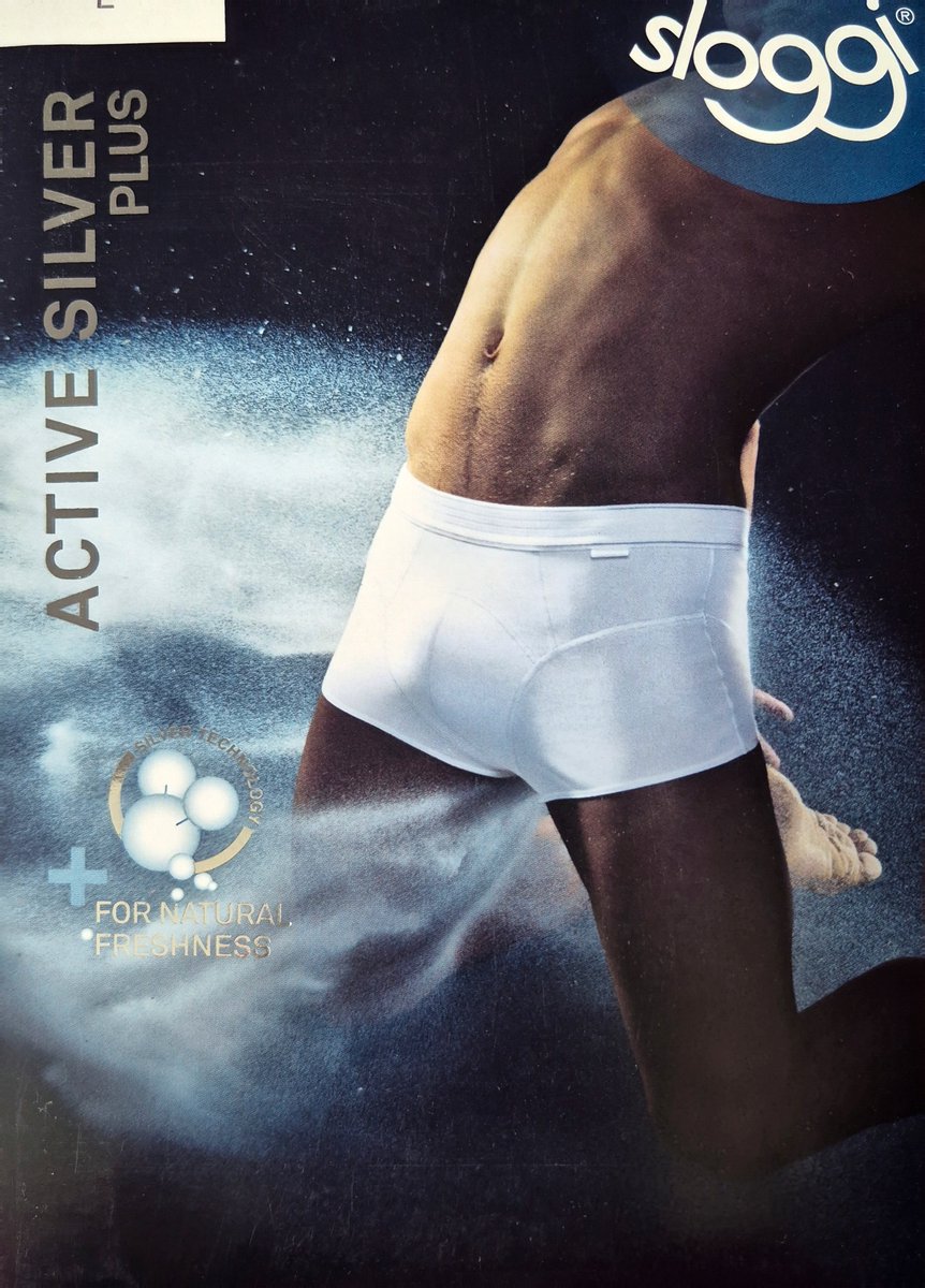 Onderbroek hipster Sloggi active sil-Wit-6