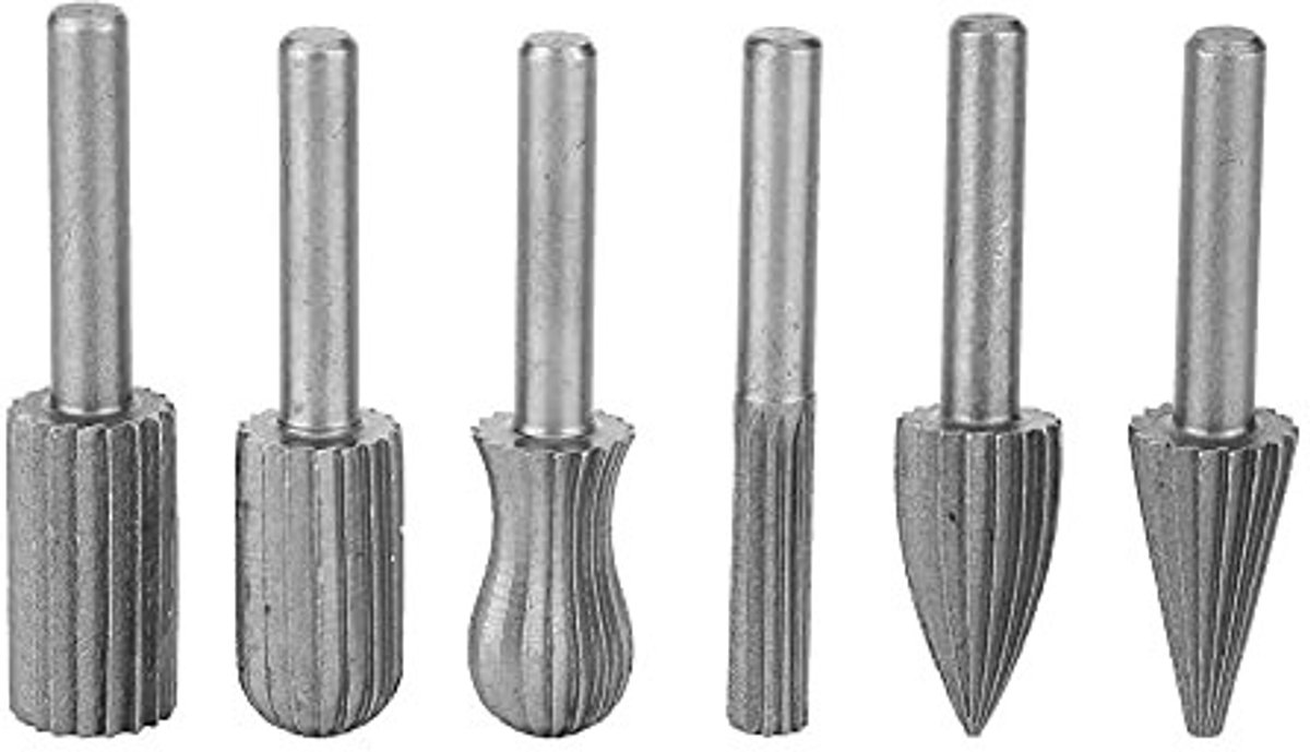 Dailygoods - Rotatieve Bestanden Set - 6-delig - Voor Houtbewerking en Metaalbewerking - Precisie - Hoogwaardige Materialen - Voor Bewerken - Geschikt