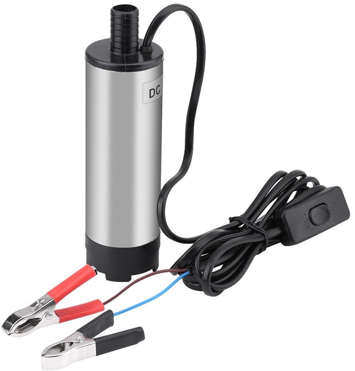 Dailygoods - Electric Fuel Transport Pump - Diesel Water Oil Pomp - 51 mm - Classic - 12 Volt - 30 Liter Per Minuut - Voor Professioneel Gebruik