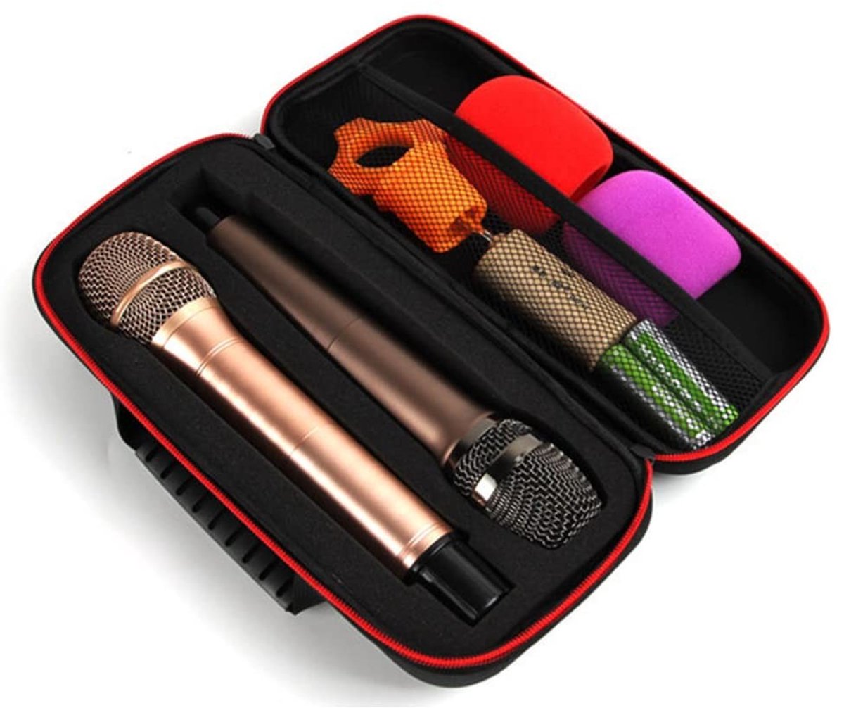 Dailygoods - Draadloze Microfoonkoffer - Harde EVA-koffer - Schokbestendig - Draagbare Draagtas - Voor Reis - Geschikt voor Handmicrofoon