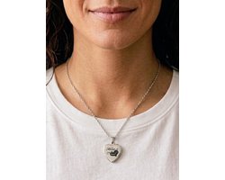 As ketting Hart - Rvs - Always in my heart - Altijd in mijn hart - Liefde - Troost - Crematie - Overleden - Asketting