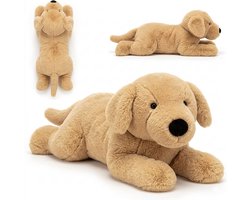 LunaGood® Verzwaringsknuffel hond - Volwassenen & kinderen - 50cm/2.4kg - Verzwaarde knuffel - Weighted stuffed animal - Plushie - Kalmerend - Anti-stress - ADHD - Autisme