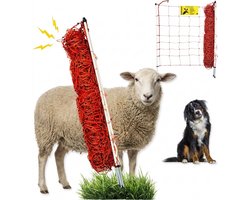 Schapennet - 90cm Hoog - 50m lang - Enkele pen - Elektrificeerbaar- Verplaatsbaar Net - Afrastering - Hondennet