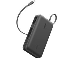 Belkin UltraCharge Powerbank 20.000mAh 45W met Geïntegreerde USB-C Kabel en Display -voor Telefoon, Tablet & Laptop – Noodpakket