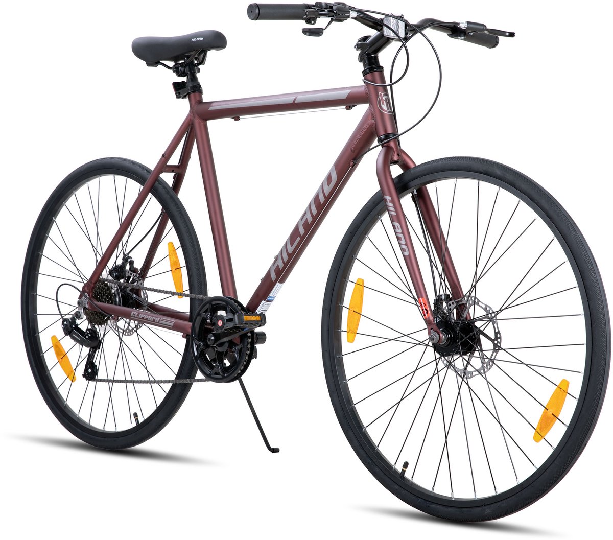 HILAND Clifford Racefiets - 700C - 7 Versnellingen - Lichtgewicht Aluminium Frame - Mechanische Schijfremmen - Heren & Dames - Commuter Bike