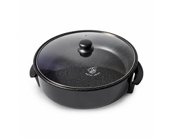 Royal Swiss® – Elektrische hapjespannen – Ø42 cm – 1500W – PFAS-vrij – Anti-aanbaklaag met Deksel…