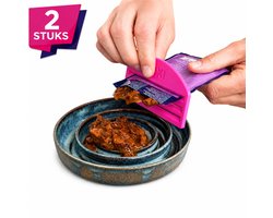 2 Stuks - Kattenvoer Knijper - Voerzak Uitknijper Voor Nat Kattenvoer - Kattenvoer Squeezer - Voerzak Roller - Anti Voedselverspilling - Keukenhulp Voor Kattenvoer Zakjes - Handige Pouch Knijper Voor Cat Food Pouches