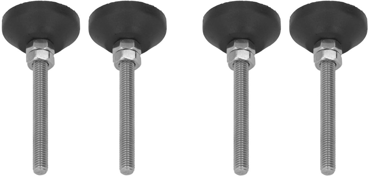 Elzusha - Draaibare Nivelleersteunen - Verstelbare Stelvoeten - Stabiliteit voor Meubels - 50 mm - Nylon en Rubber - Geschikt voor Diverse Meubels ...