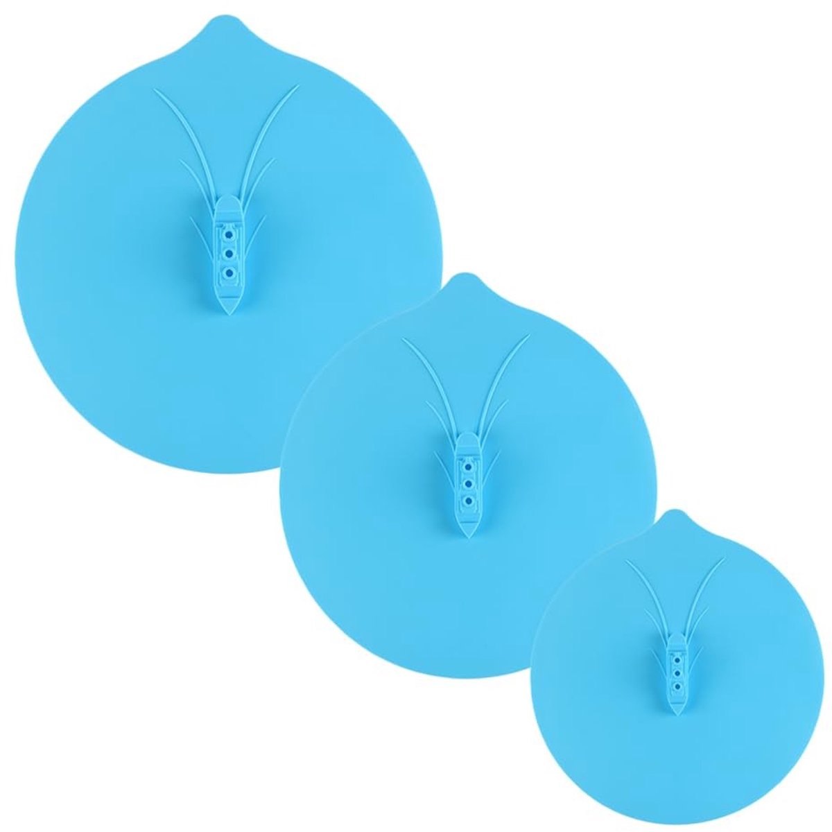 Dailygoods- Stoomdeksel 3-delig - Siliconen Deksels - Rekbaar