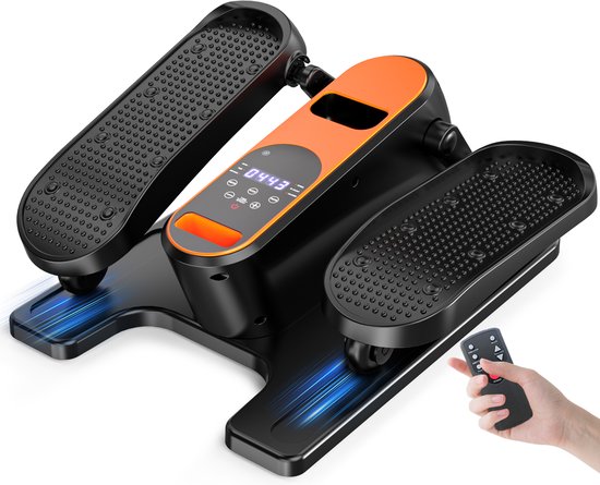 MettleMatic Elektrische Mini Crosstrainer -12 Snelheden + Afstandsbediening -Stil <15dB-LCD Display Gewrichtsvriendelijk
