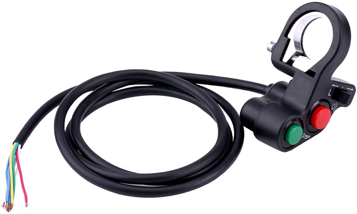 Dailygoods - Motorfiets Handvat Schakelaar - Verlichting - Betrouwbaar en duurzaam - 22mm - Indicator - Toeter - Geschikt voor motoren - 22mm