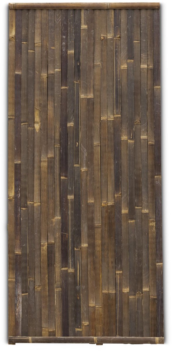 Bamboe schutting Stripe - 90 x 200 cm - Donker - Verticale latten - Eviro Bamboe