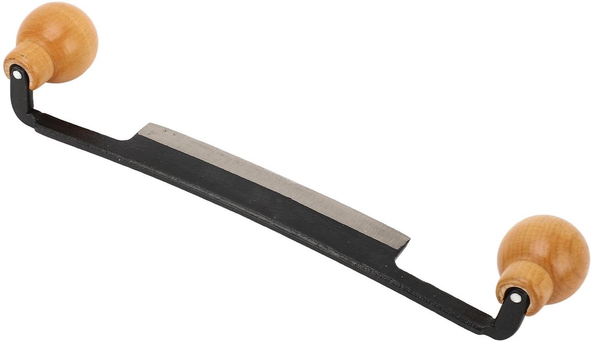 Allecto - Pull Knife met Dubbele Houten Handgreep en Tungsten Stalen Mes - Ideaal voor Houtbewerking
